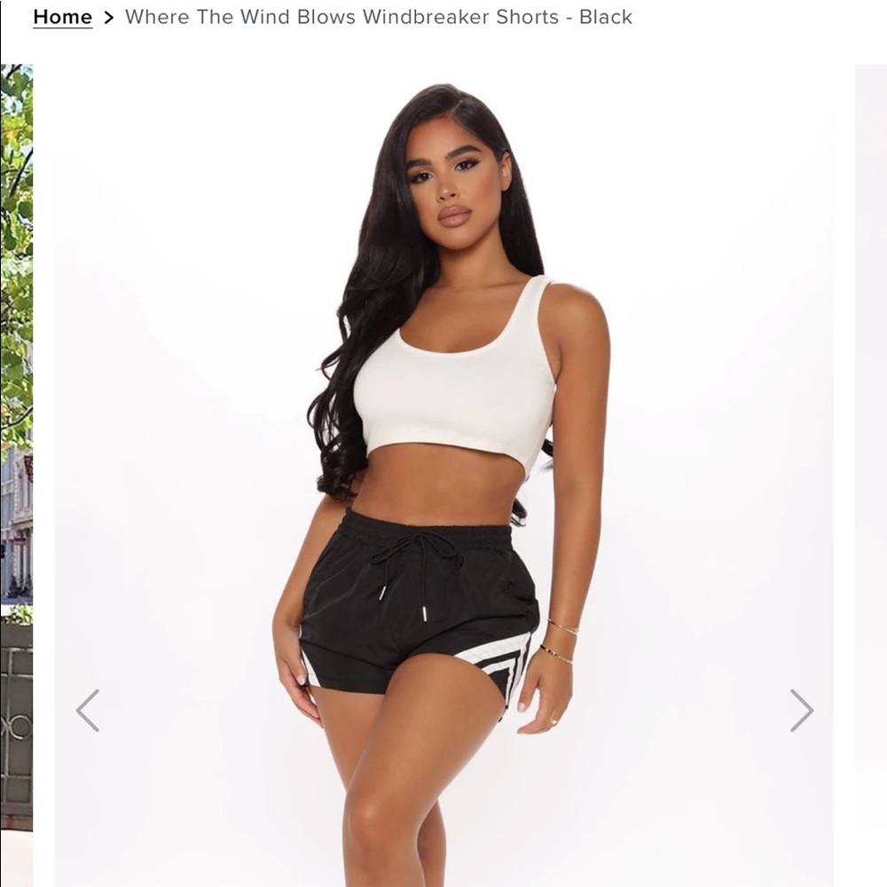 WINDBREAKER TRACK SHORTS FASHION NOVA